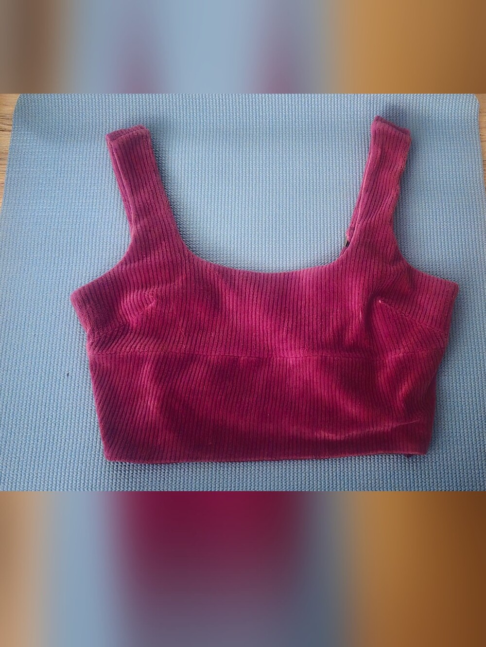 Anthropologie Maeve Pink Corduroy Crop Top